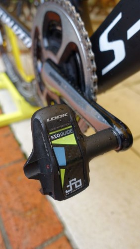 Vid första anblick ser Look Kéo Blade-pedalerna vanliga ut, tills man upptäcker PS-loggan. (Foto: Nick Legan/BikeRadar)